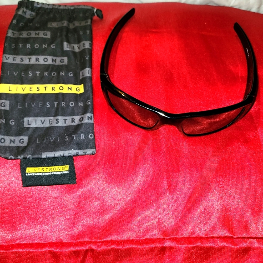 Oakley Fuel Cell Livestrong Polished Black w/ Black Iridium Lenses